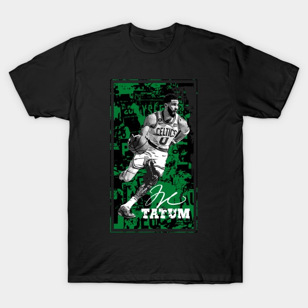 Jayson Tatum Basketball T-Shirt by Playful Creatives